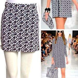 Ralph Lauren Collection Purple Label Mini Skirt Vintage Runway 60s Style White S